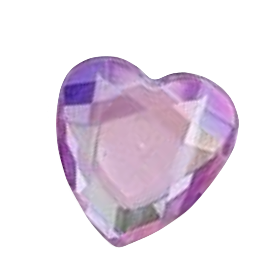 Decorative purple crystal heart